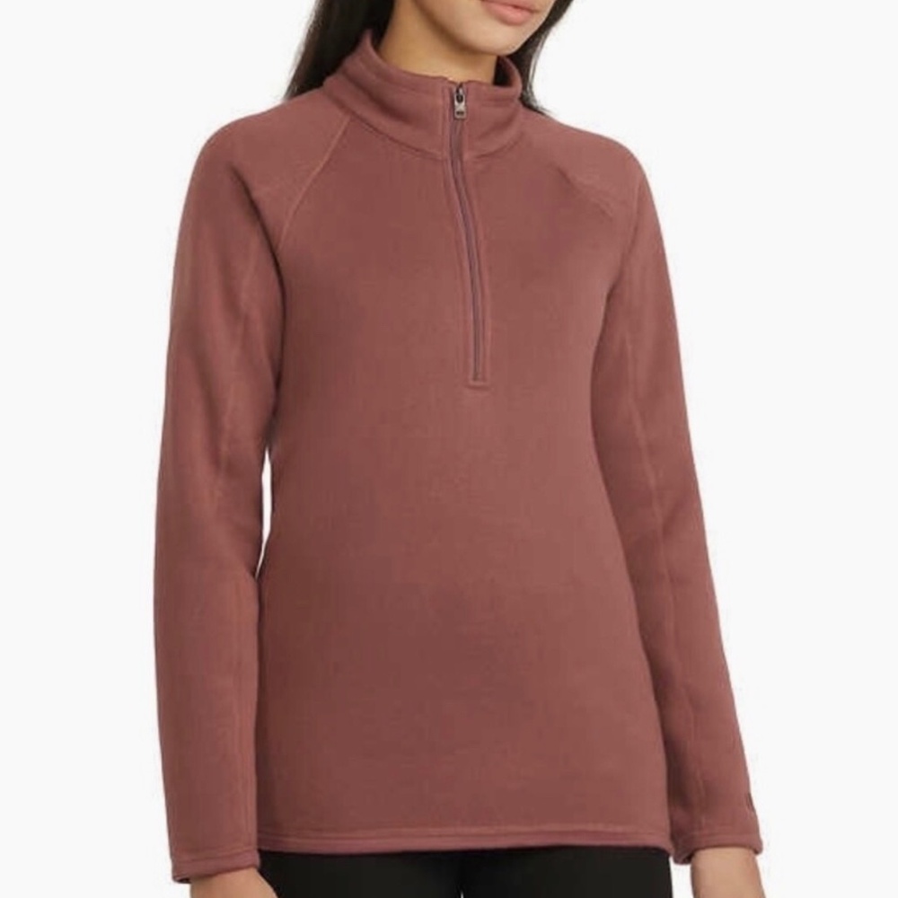 Stormpack | Ladies' Sweater Fleece lined Quarter Zip Pullover | Rose Pink size L